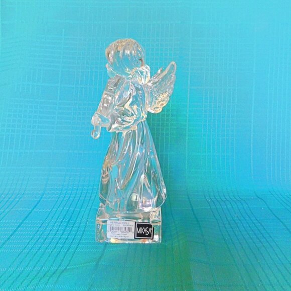 Mikasa crystal figurine Herald Collection Angelic Violin Germany mint condition - Picture 6 of 7